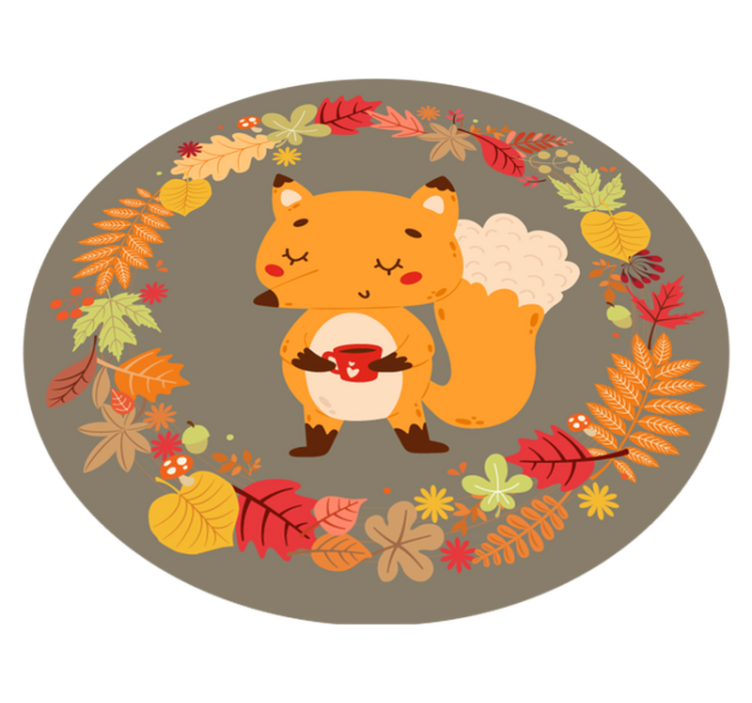 Gyvūnų vinilo kilimėlis su žavingu lapinu - „Tenstickers“