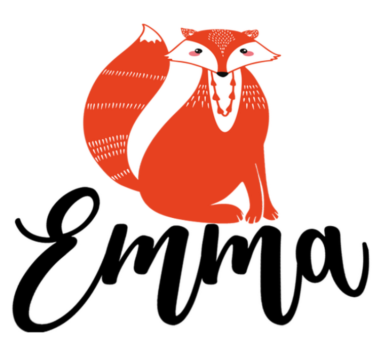 Gyvūnų vinilo kilimėlis su mielu lapės piešiniu - „Tenstickers“