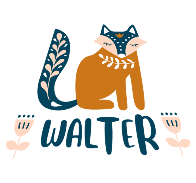 Gyvūnų vinilo kilimėlis su lapės iliustracija - „Tenstickers“