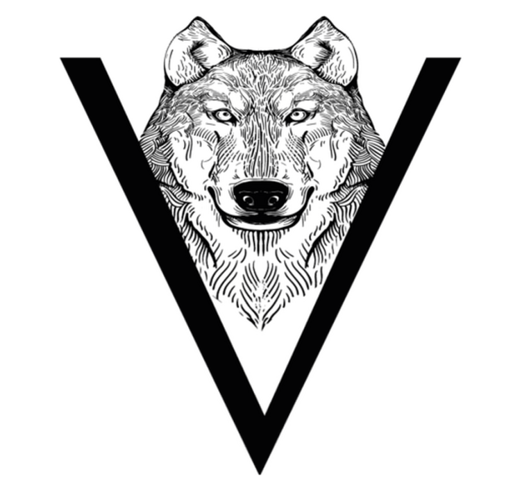 Gyvūnų vinilo kilimėlis su vilko iliustracija - „Tenstickers“