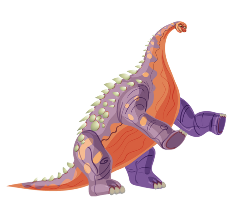 Gyvūnų vinilo kilimėlis spalvingas dinozauras - „Tenstickers“