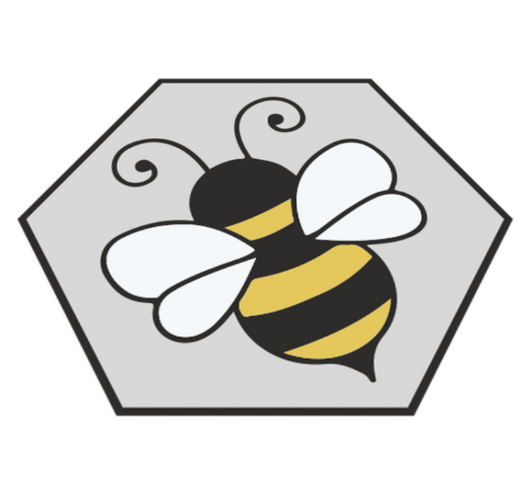 Gyvūnų vinilo kilimėlis bičių šešiakampio dizainas - „Tenstickers“