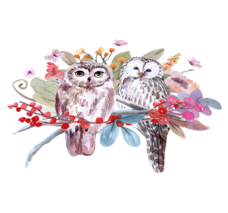 Gyvūnų vinilo kilimėlis pelėdos gamtoje - „Tenstickers“