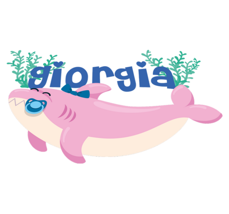 Gyvūnų vinilo kilimėlis laimingas ryklys - „Tenstickers“