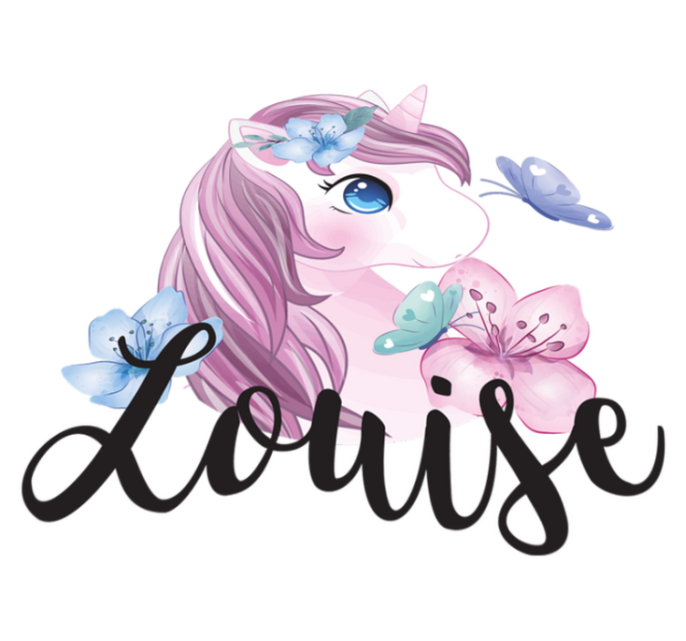 Gyvūnų vinilo kilimėlis su vienaragiu ir drugeliu - „Tenstickers“