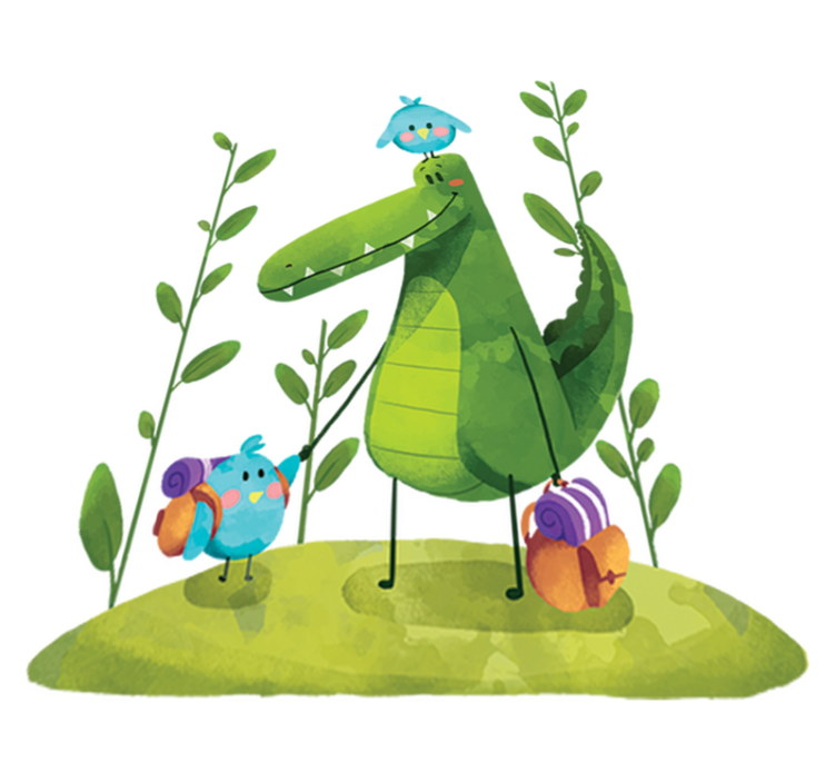 Gyvūnų vinilo kilimėlis ežero gyvūnų draugai - „Tenstickers“