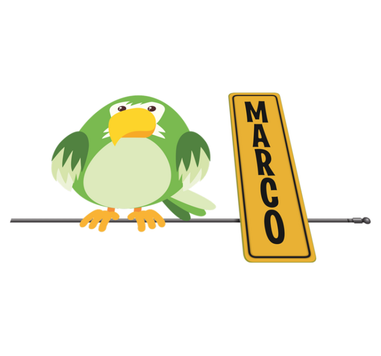 Gyvūnų vinilo kilimėlis su laukiniu papūgos vardu - „Tenstickers“