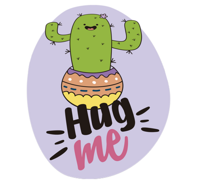 Gyvūnų vinilo kilimėlis „kaktusas apkabina džiaugsmą“ - „Tenstickers“