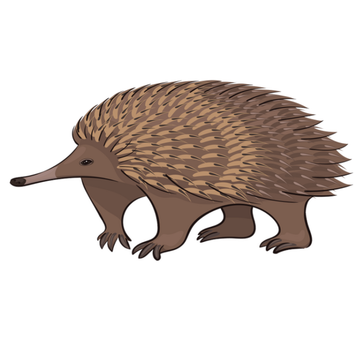 Gyvūnų vinilo kilimėlis su draugišku ežiuku - „Tenstickers“