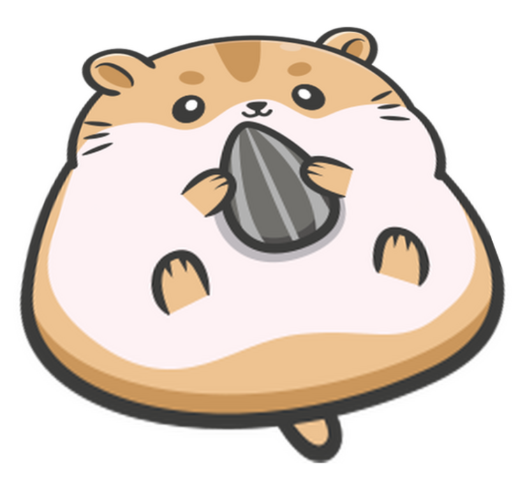 Gyvūnų vinilo kilimėlis su mielu žiurkėnu - „Tenstickers“