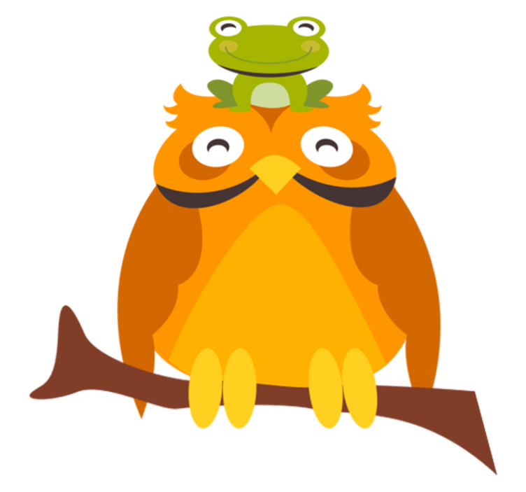 Gyvūnų vinilo kilimėlis su žaismingais personažais - „Tenstickers“