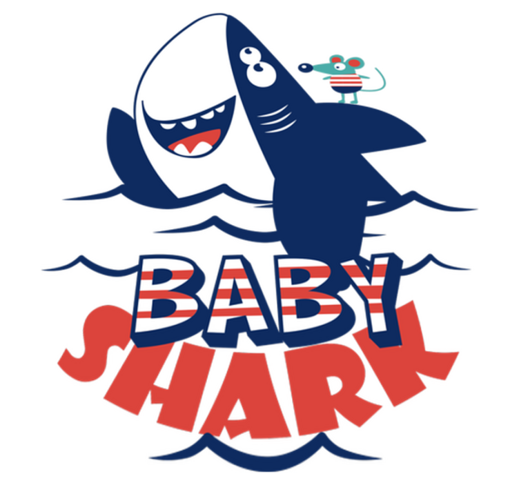 Gyvūnų vinilo kilimėlis laimingas ryklys - „Tenstickers“