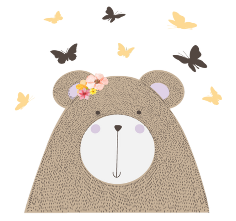 Gyvūnų vinilo kilimėlis žaismingo lokio motyvu - „Tenstickers“