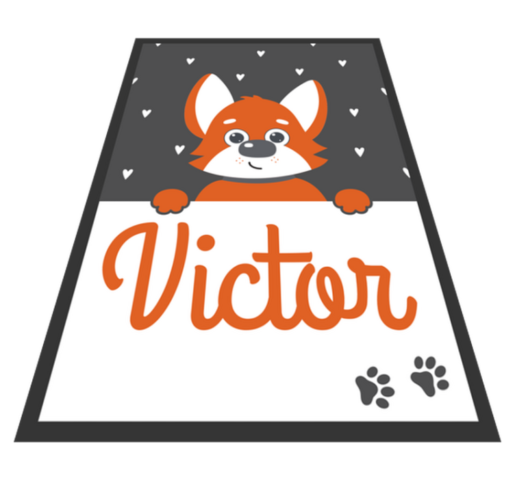 Gyvūnų vinilo kilimėlis šuniukų vaikams su vardu - „Tenstickers“