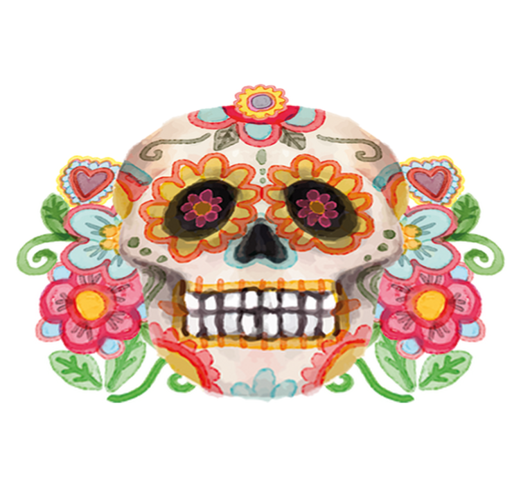 Halloween kilimėlis aquarella gėlių kaukė - „Tenstickers“