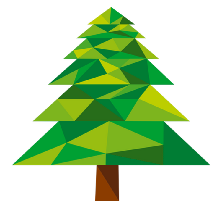 Kalėdinis kilimėlis su pušies poligonu - „Tenstickers“