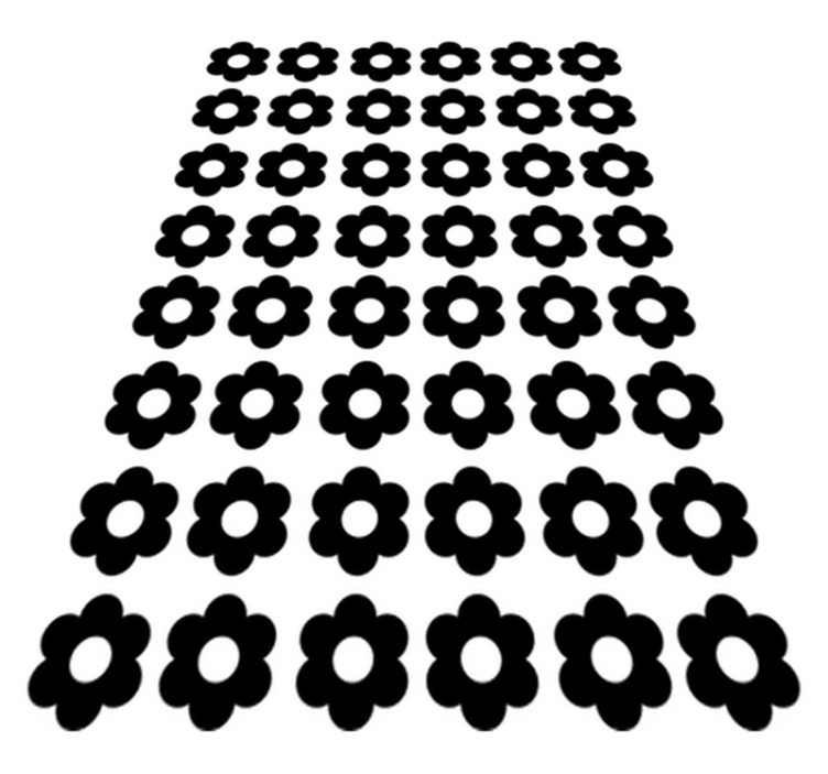 Gėlių rašto kilimėlis su gėlių piešiniu - „Tenstickers“