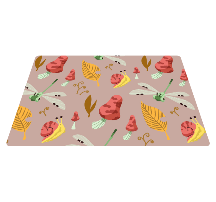Gamtos vinilinis kilimas rudeninės faunos ir floros raštu - „Tenstickers“