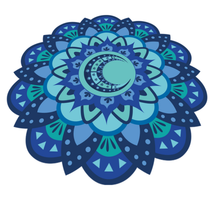 Gamtos vinilinis kilimas išraiškingas botaninis mandala - „Tenstickers“