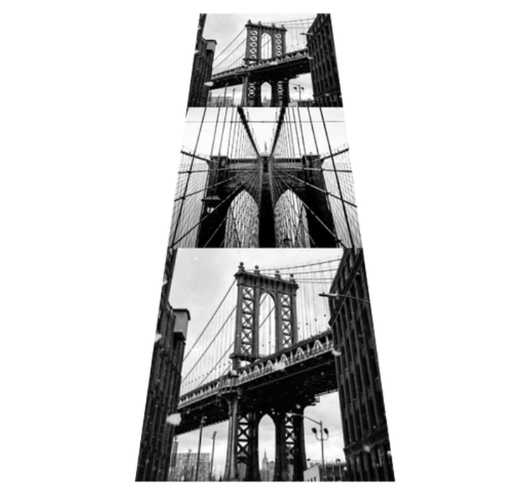 Vinilo kilimėlis miegamajam brooklyn bridge koliažas - „Tenstickers“