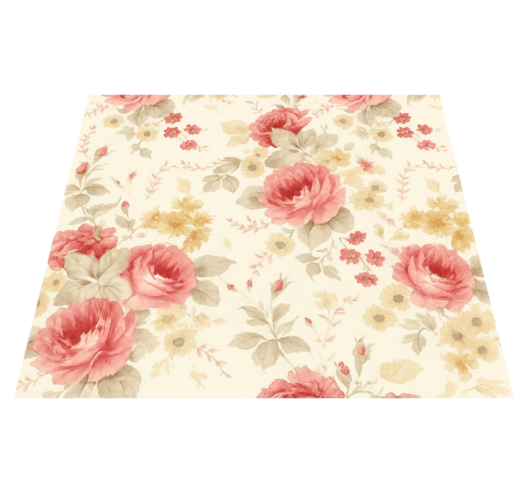 Vinilo kilimėlis miegamajam romantiniu gėlių dizainu - „Tenstickers“