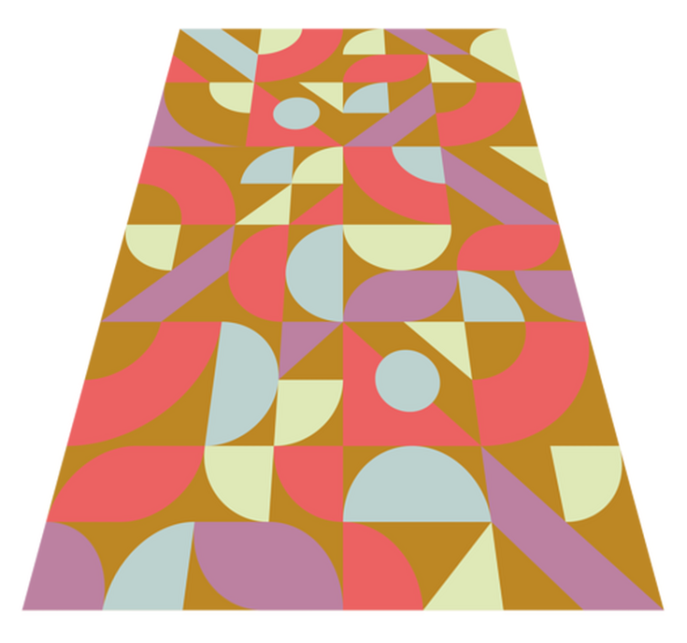 Geometriniai kilimas retro spalvų - „Tenstickers“