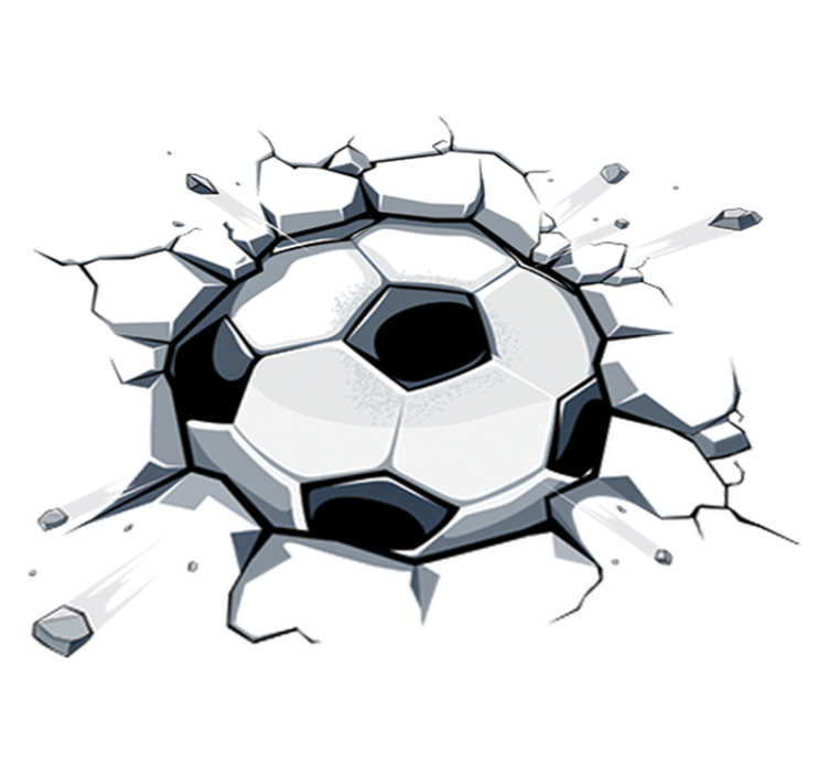 Vaikų vinilinė kilimėlė 3d futbolo kamuolys - „Tenstickers“