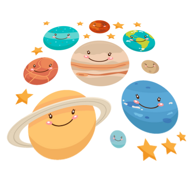 Vaikų vinilinė kilimėlė su planetų sistema - „Tenstickers“