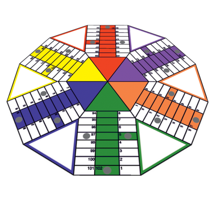 Vaikų vinilinė kilimėlė geometrinio rašto lipdukas - „Tenstickers“