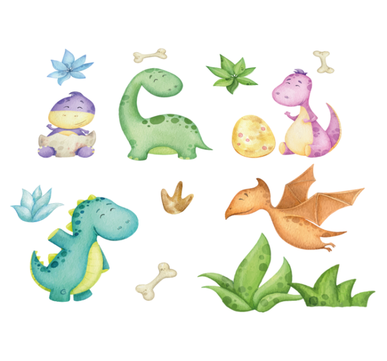 Vinilo kilimėlis miegamajam su šiauriniu dinozauru - „Tenstickers“