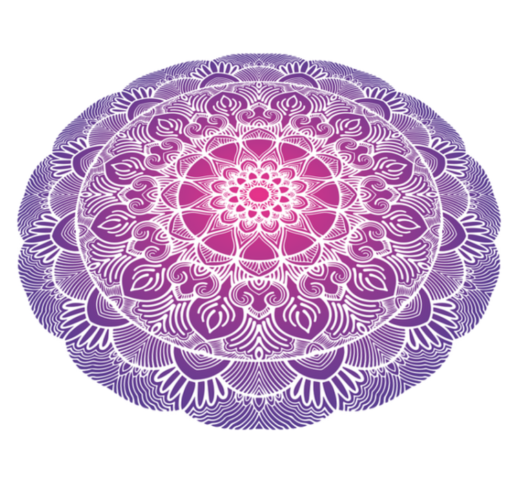 Vinilo kilimėlis miegamajam violetinė gyvenimo mandala - „Tenstickers“