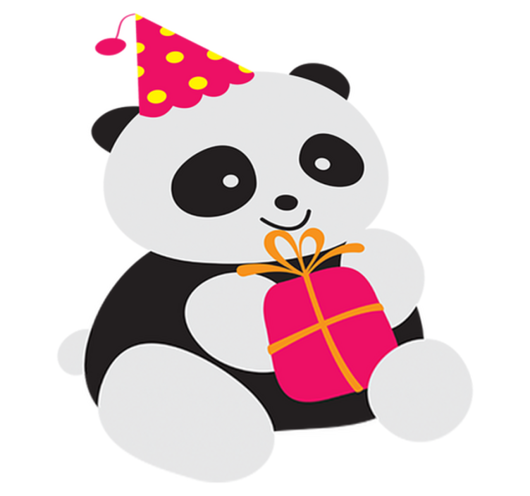 Vaikų vinilinė kilimėlė su kūdikių panda ir dovanėle - „Tenstickers“