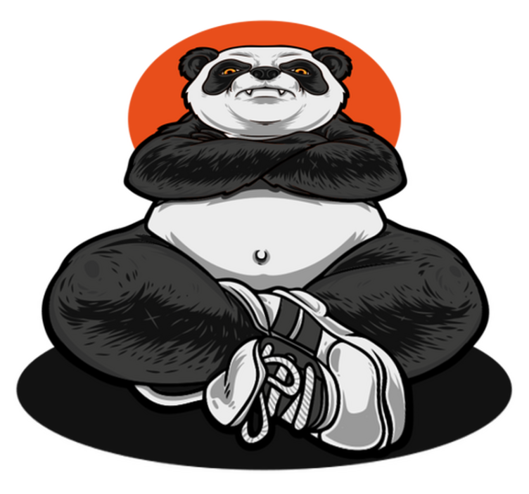 Vaikų vinilinė kilimėlė panda maištininkas - „Tenstickers“