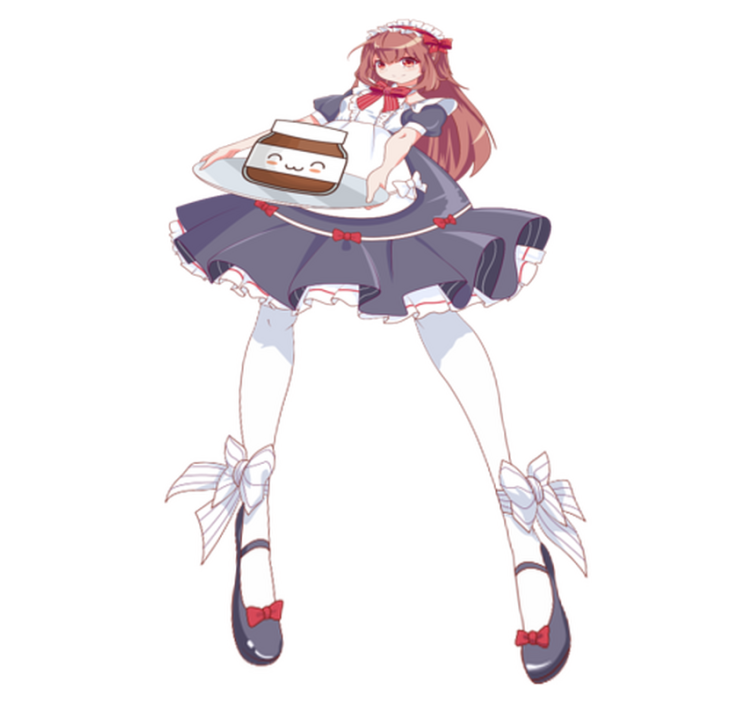 Vaikų vinilinė kilimėlė su anime mergaite ir nutella - „Tenstickers“