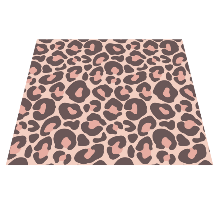 Vinilo kilimėlis miegamajam rožinė leopardų rašto. - „Tenstickers“