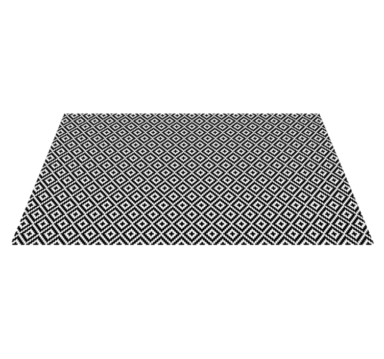 Genties kvadratinis geometrinis etninis vinilo kilimas - „Tenstickers“