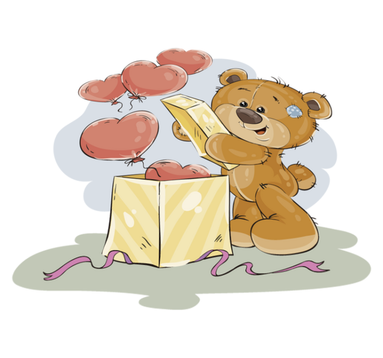 Teddy Bear Celebration kilimas vaiko kambariui - „Tenstickers“