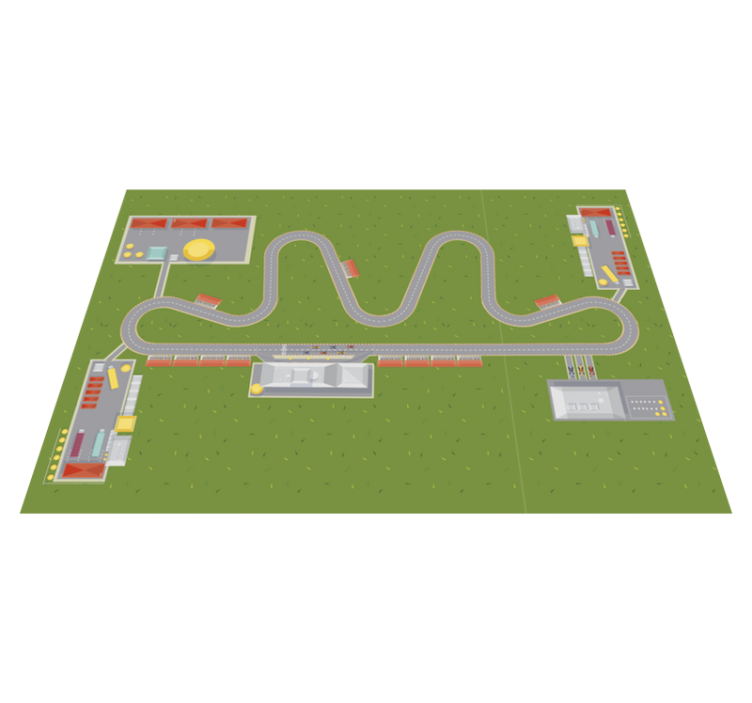 Pasakų miesto trasos vinilo kilimėlis - „Tenstickers“