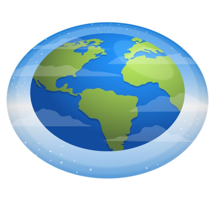 Nuostabus apskritas vinilo kilimas iš žemės rutulio - „Tenstickers“