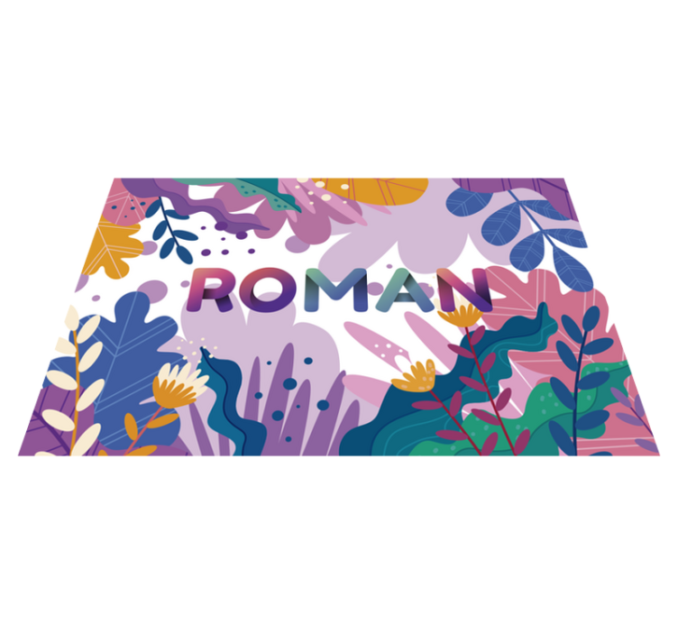 Individualizuota botanika vinyl kilimėlis su vardu - „Tenstickers“