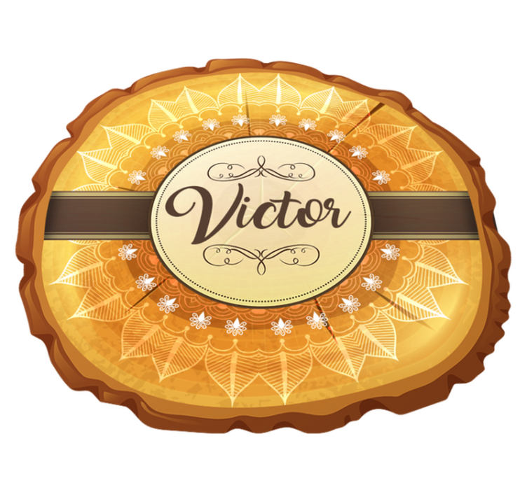 Asmeninis medinis mandalinis vinilo kilimėlis su pavadinimu - „Tenstickers“