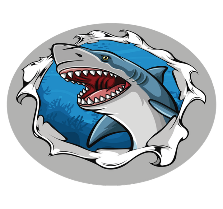 Ryklio iliustracija vaikų vinilinė kilimėlė - „Tenstickers“