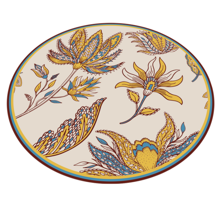 Paisley gėlių rinkinys vinilo miegamojo kilimėlis - „Tenstickers“