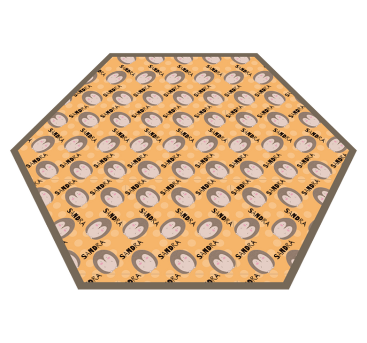 Suasmenintos širdelės vinyl kilimėlis su vardu - „Tenstickers“