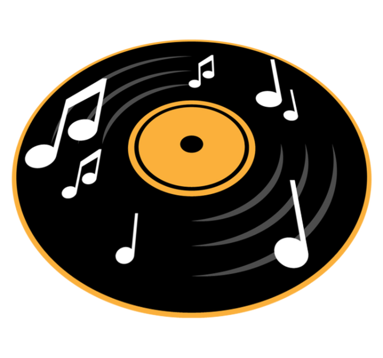 Muzikinės natos paauglių vinilo kilimas - „Tenstickers“