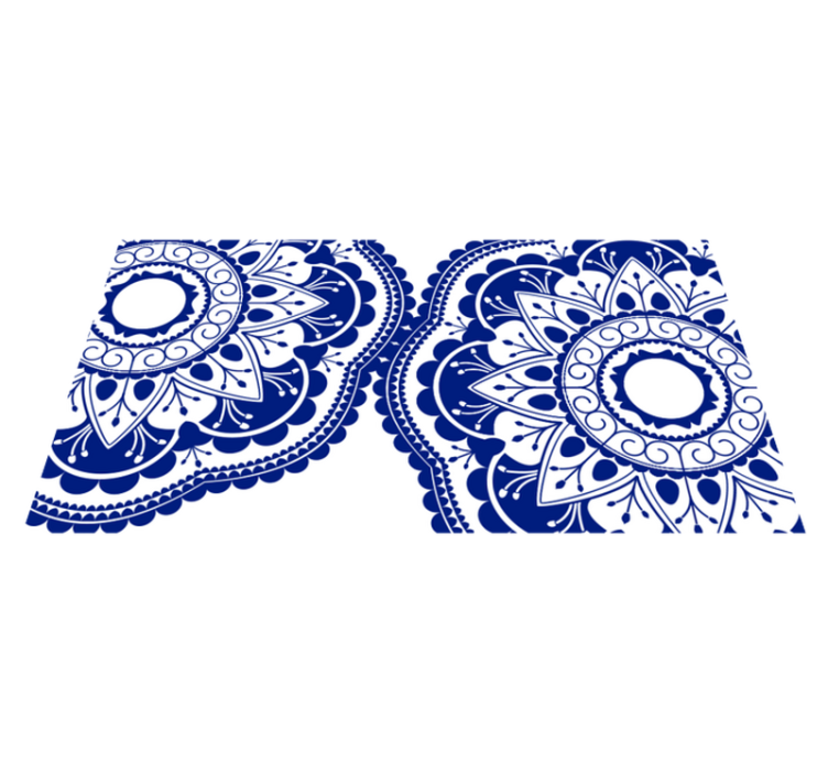 Tamsiai mėlynas su apvaliomis formomis vinilo kilimėlio mėlynas k - „Tenstickers“