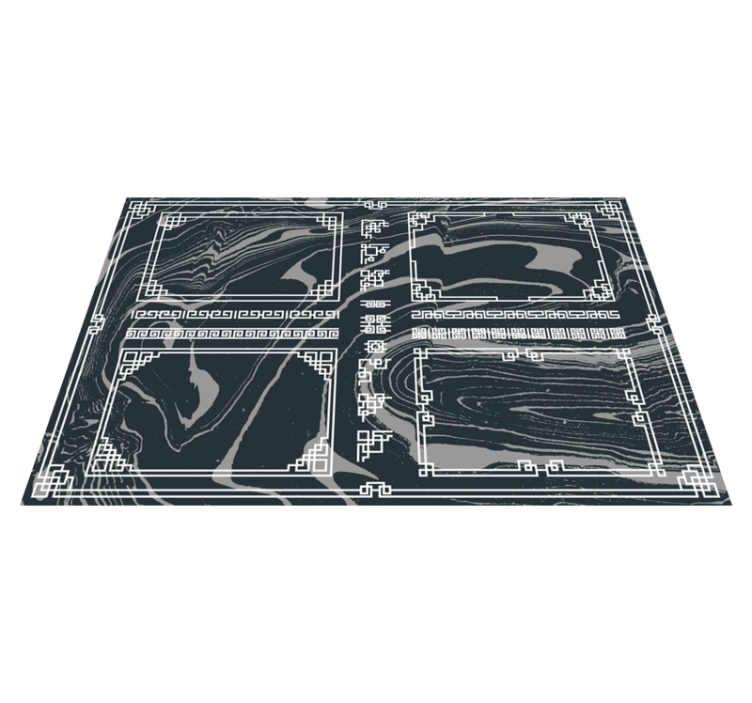 Kvadratiniai marmuriniai geometriniai kilimai - „Tenstickers“