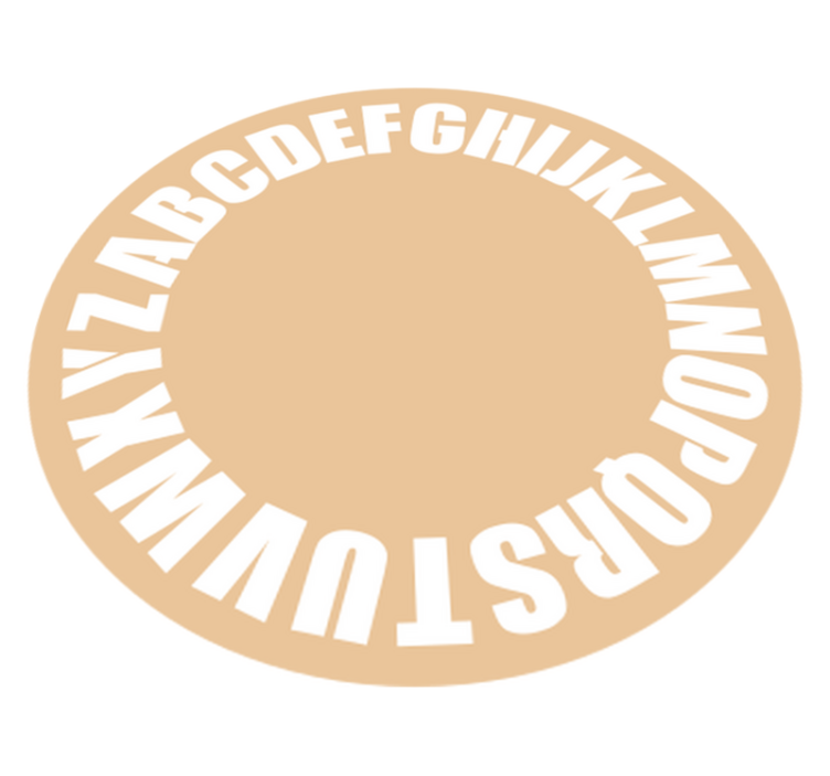 Abėcėlės apskrito išdėstymas abėcėlinis kilimėlis - „Tenstickers“