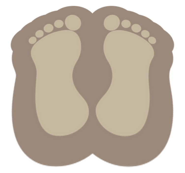 Vinilo kilimėlių vonios pėdsakai modernus kilimas - „Tenstickers“