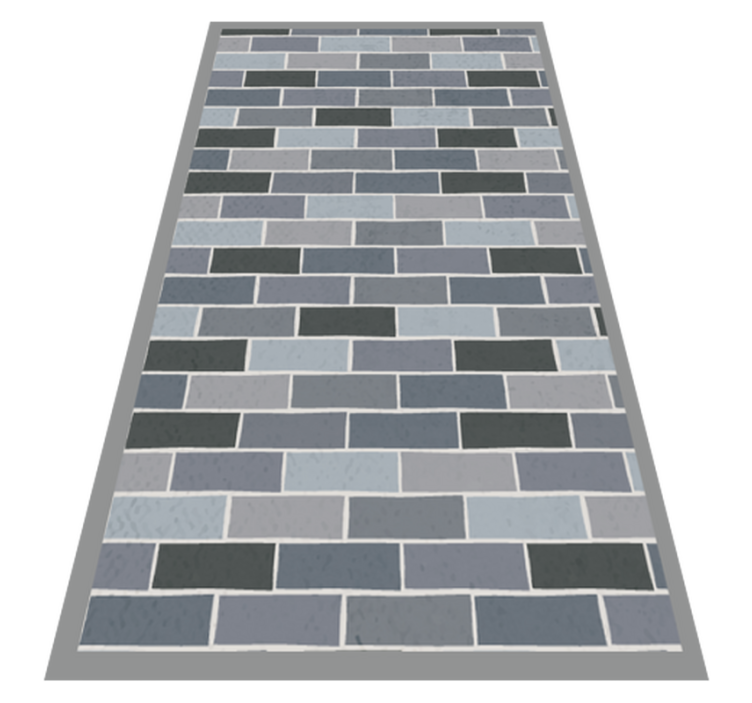 Pilkos plytos plytelių vinilo kilimas - „Tenstickers“